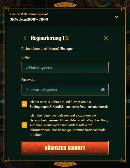 Die Spy Bet Registrierung dauert nicht lang