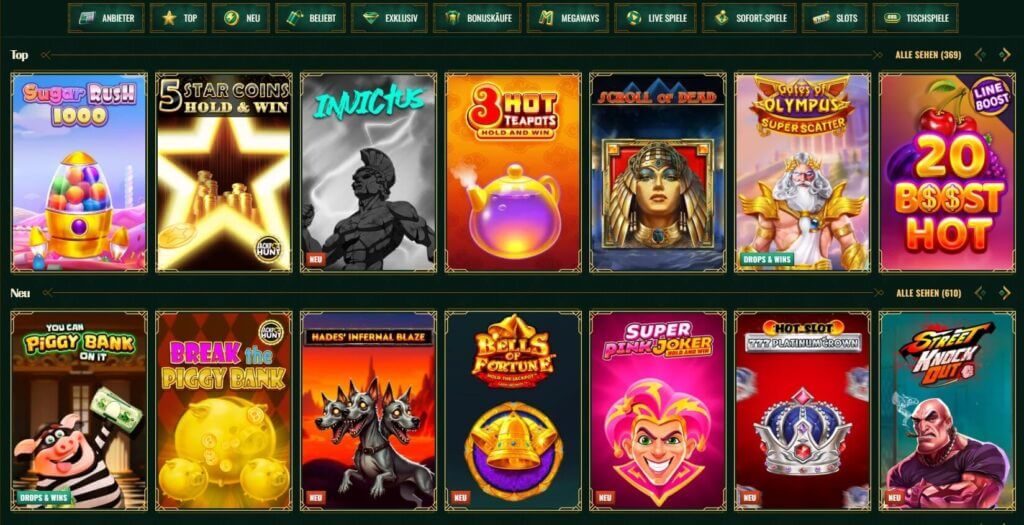 Slots im Spy Bet Casino