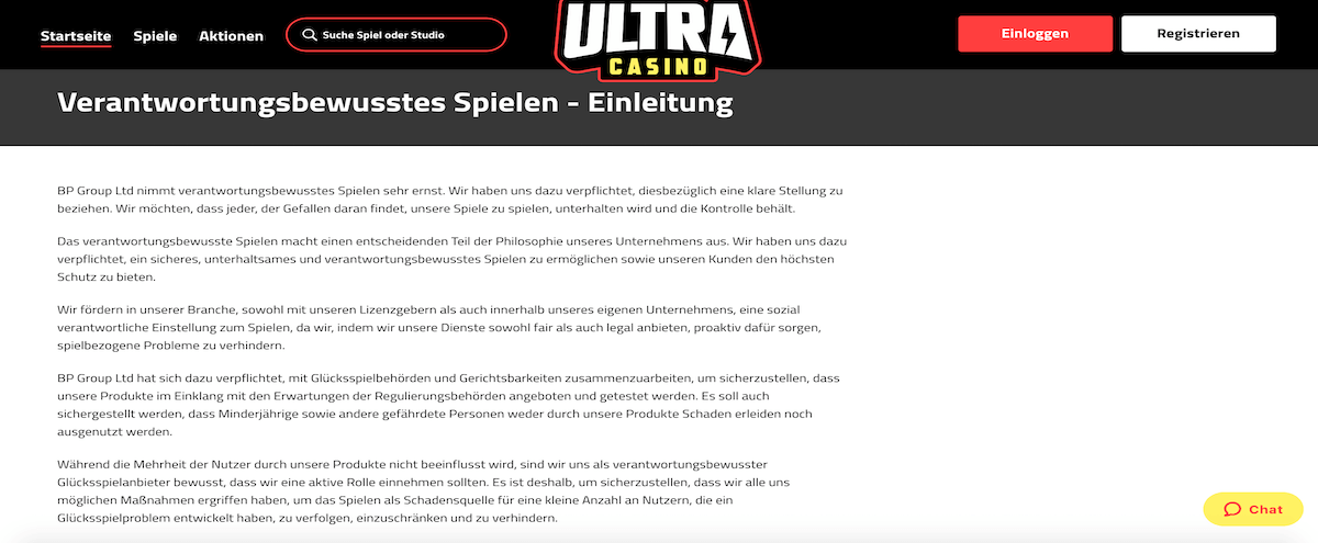 Verantwortungsvolles Glücksspiel