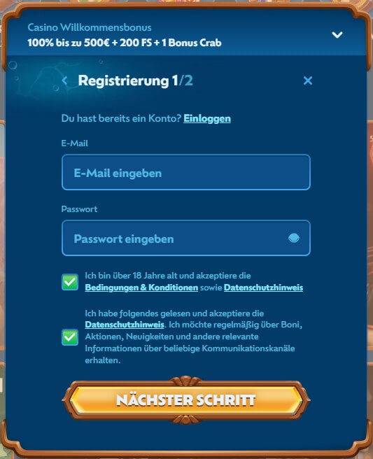 Die Winbay Registrierung dauert nicht lange
